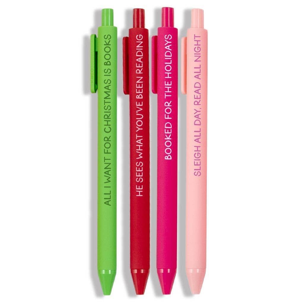Merry Bookmas Reader Christmas Pen Set BookGeek