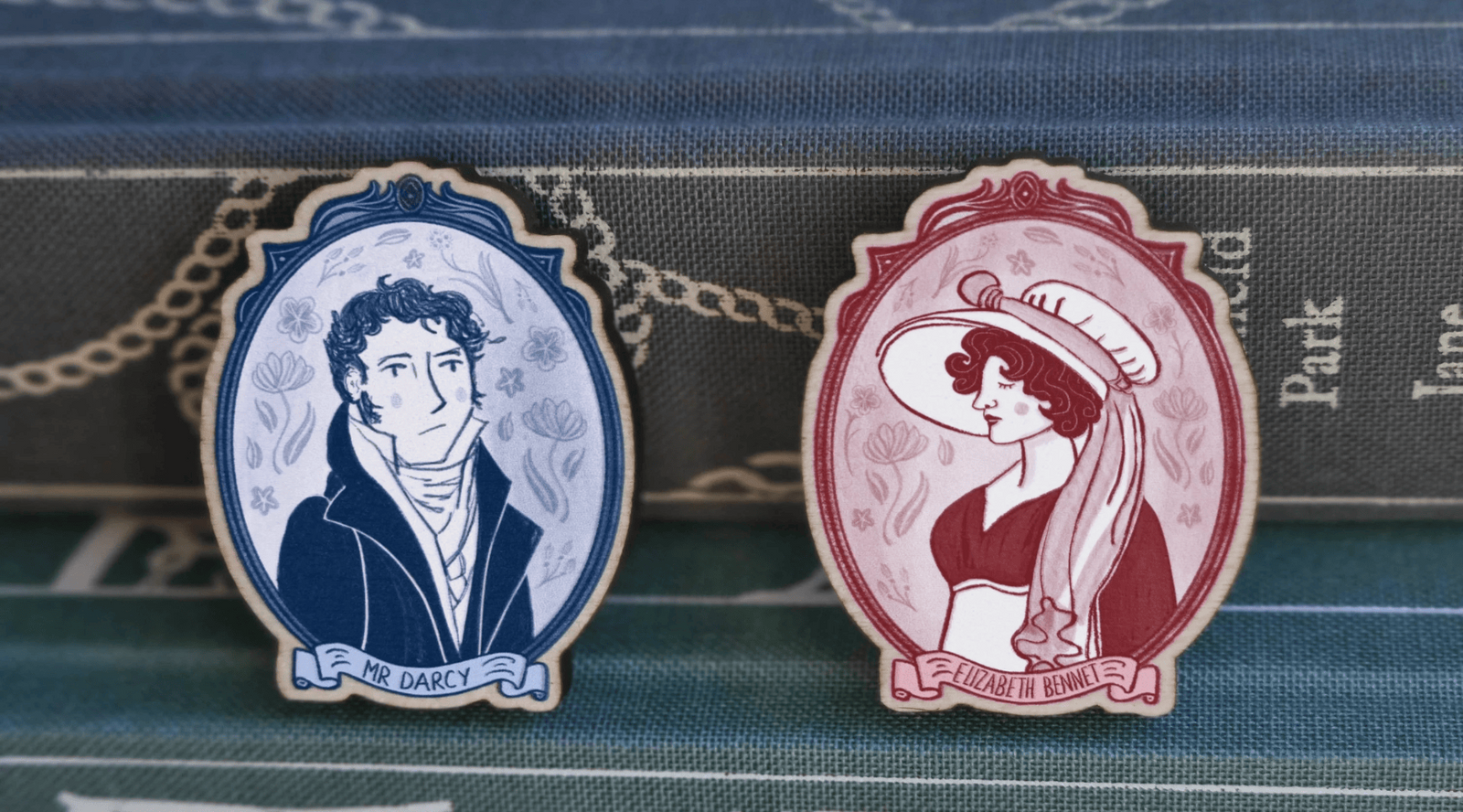 Mr Darcy Jane Austen Wooden Pin BookGeek