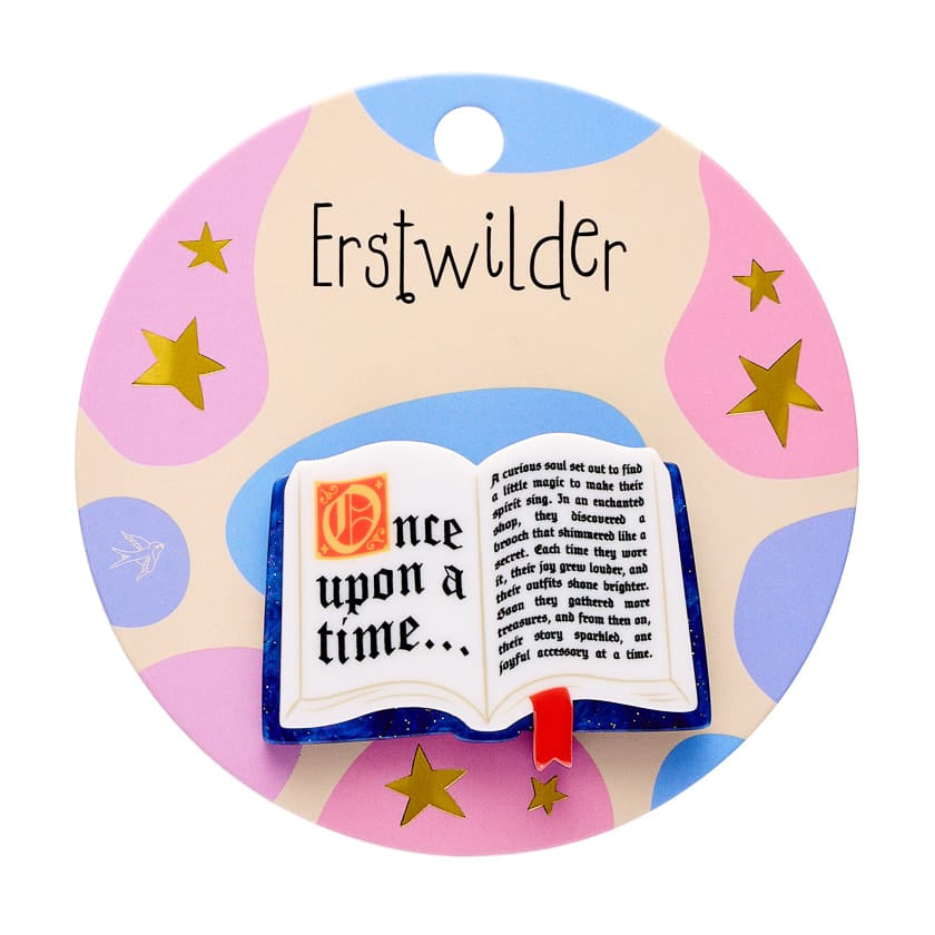 Open Book Simplified Mini Brooch BookGeek