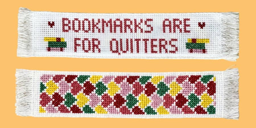 Page Tease Counted Cross Stitch Bookmark Kit BookGeek