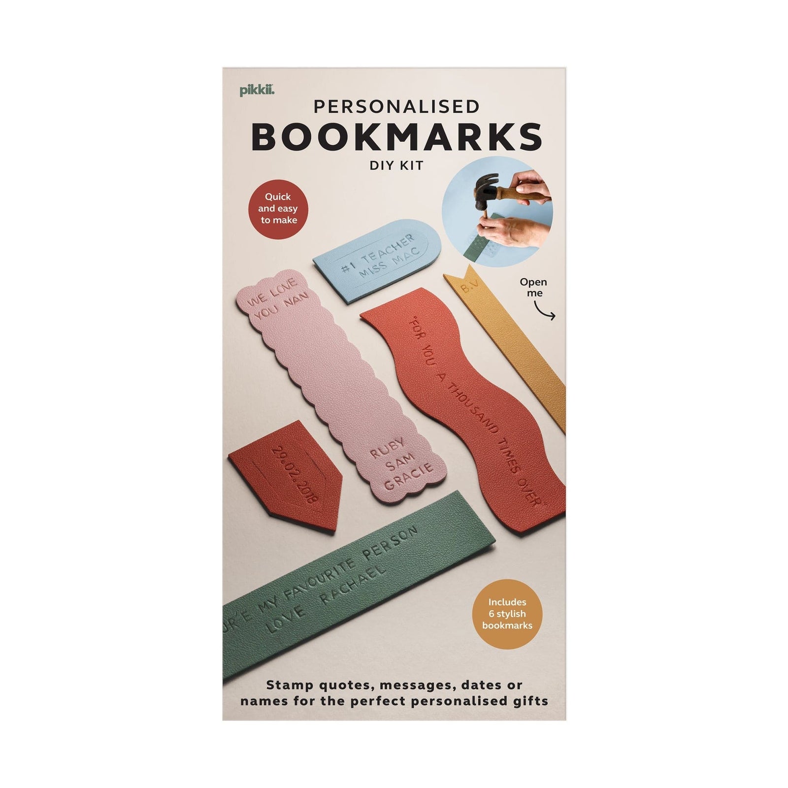 Personalised Bookmarks DIY Kit BookGeek