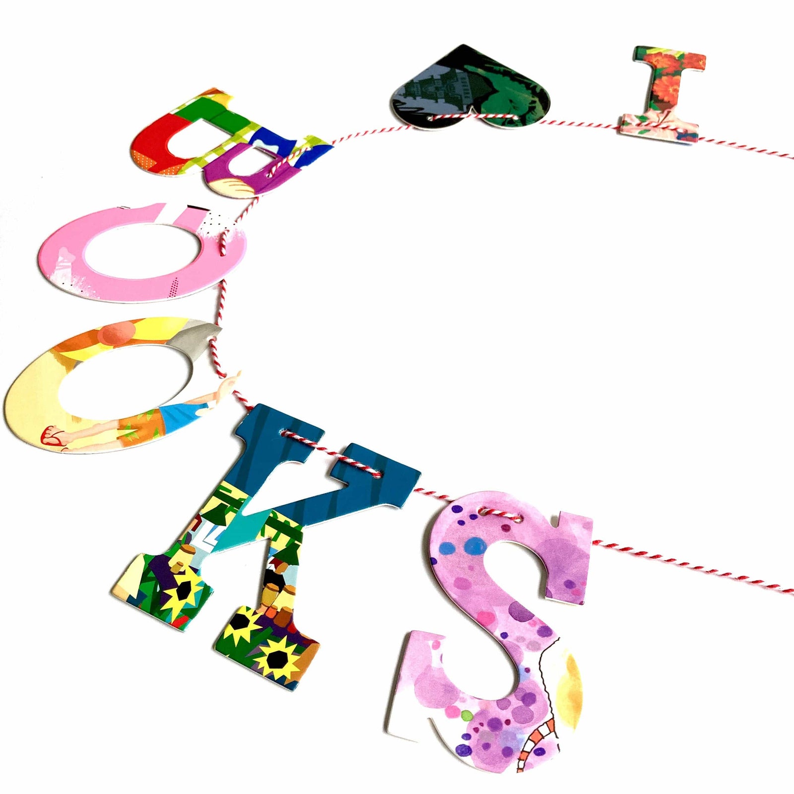 Phrase Garlands - I (HEART) Books BookGeek