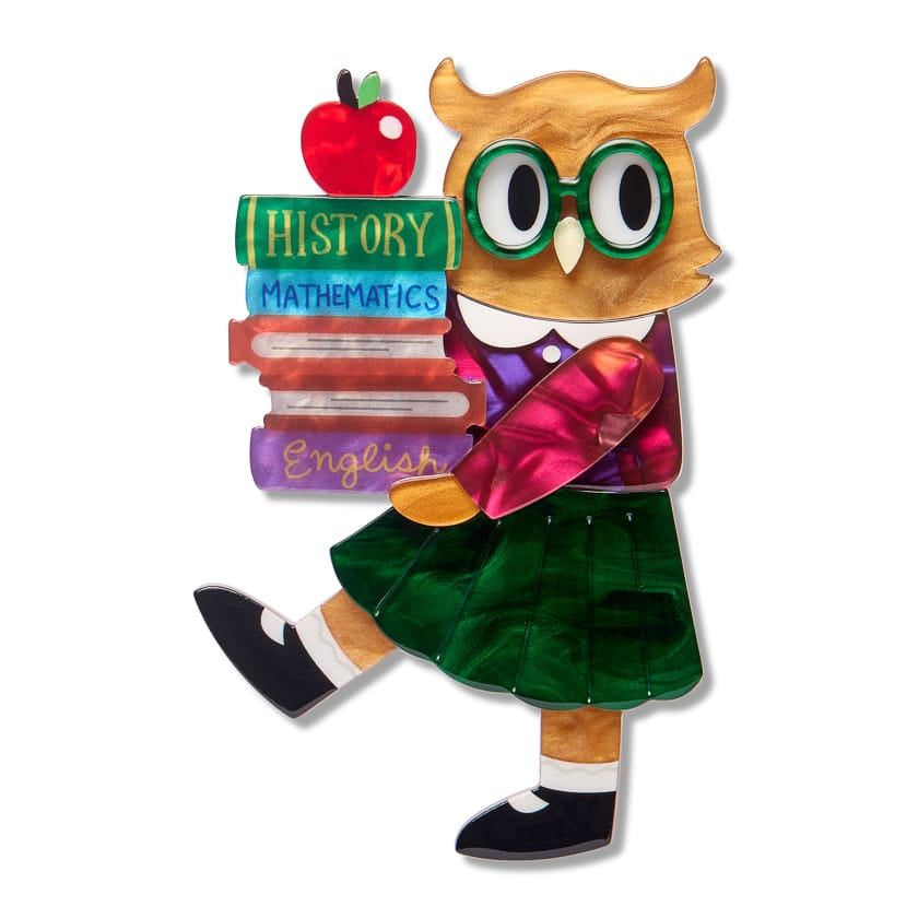 Professor Hootsworth Brooch BookGeek