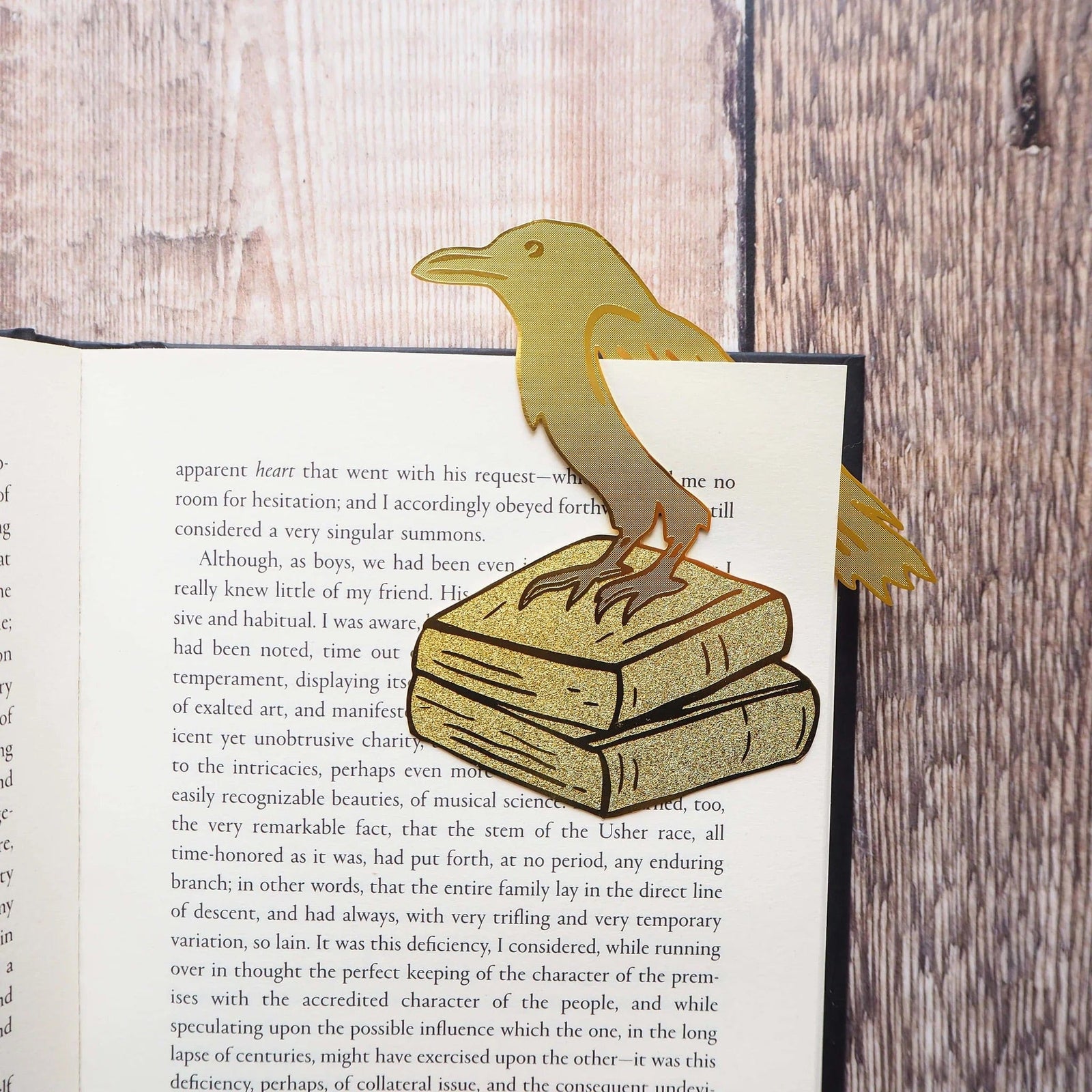 Raven Brass Bookmark BookGeek