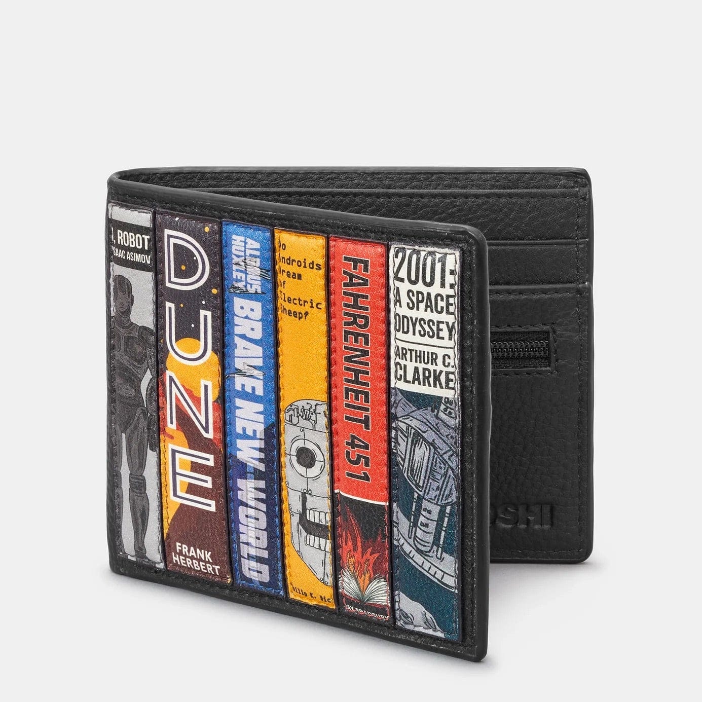 Sci-Fi Bookworm Black Leather Wallet BookGeek