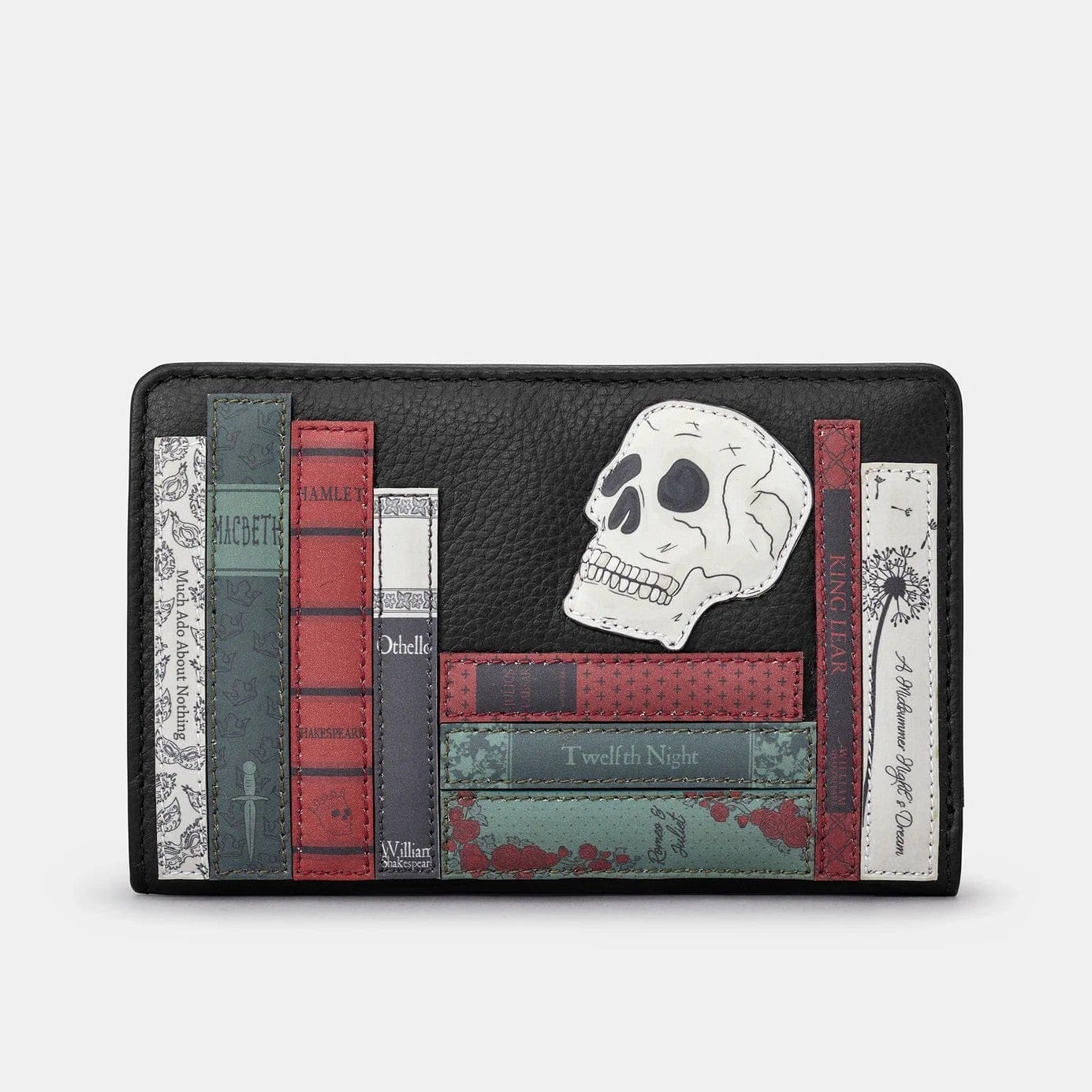 Shakespeare Bookworm Black Leather Purse BookGeek