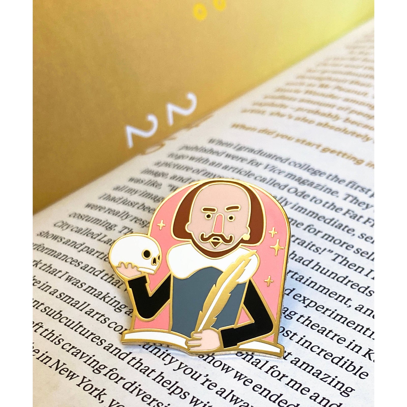 Shakespeare Enamel Pin BookGeek