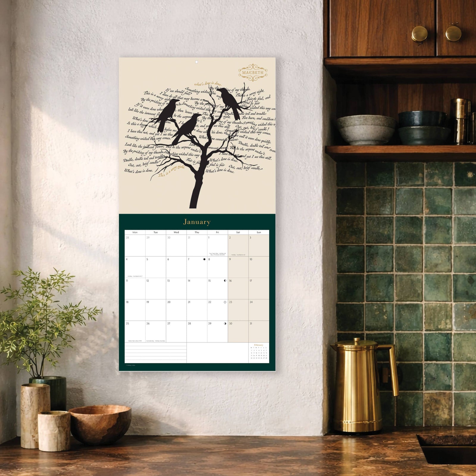 Shakespeare Sonnet & Verse 2027 Calendar BookGeek