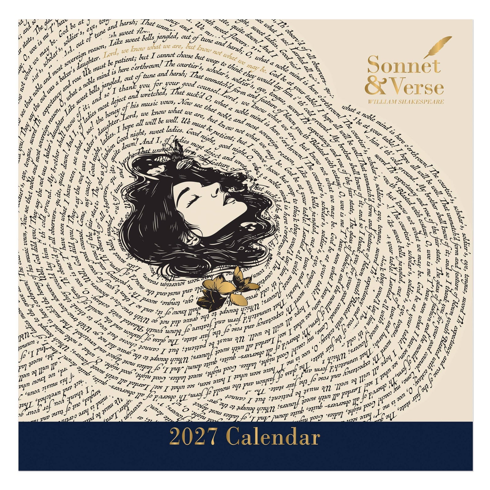 Shakespeare Sonnet & Verse 2027 Calendar BookGeek