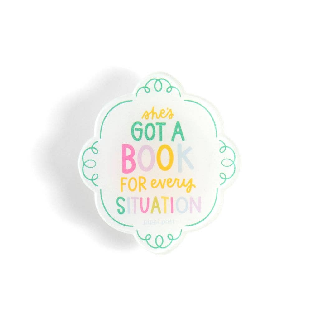 She's Got A Book For Every Situation E-Reader Grip BookGeek