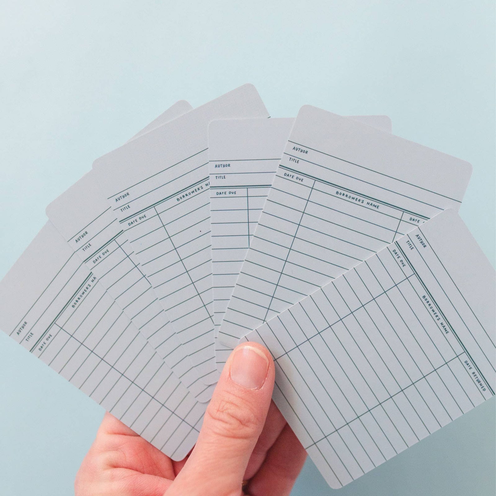 Sky Blue Library Card Deck Of Playing Cards BookGeek