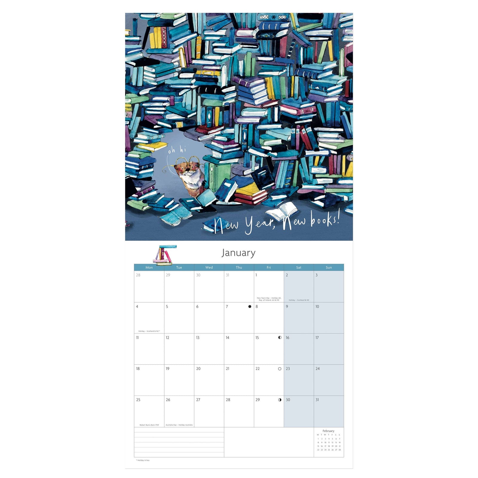 Snowtap 2027 Bookish Square Calendar BookGeek