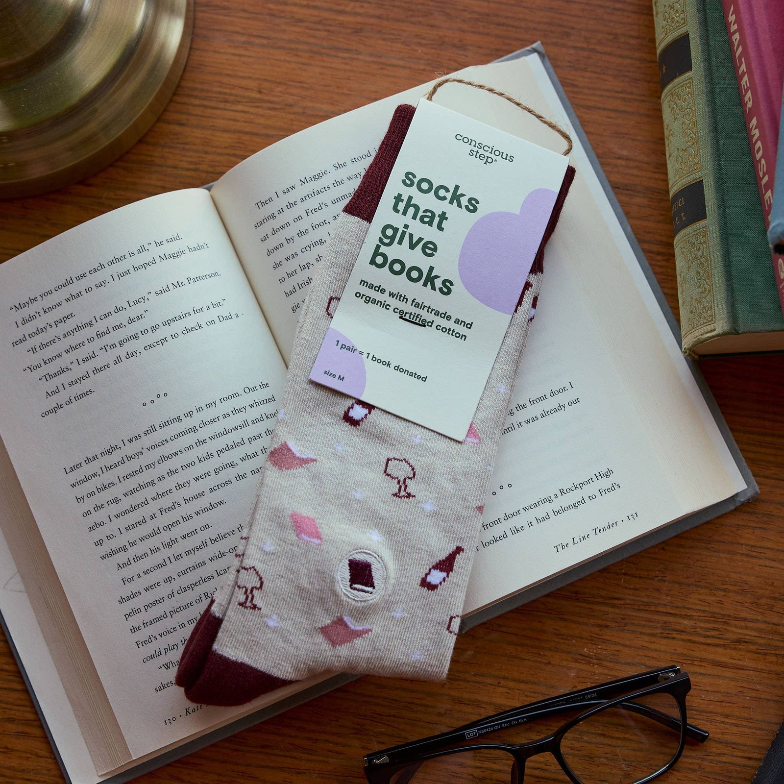 Socks that Give Books | Books and Wine - Gifts for Readers BookGeek