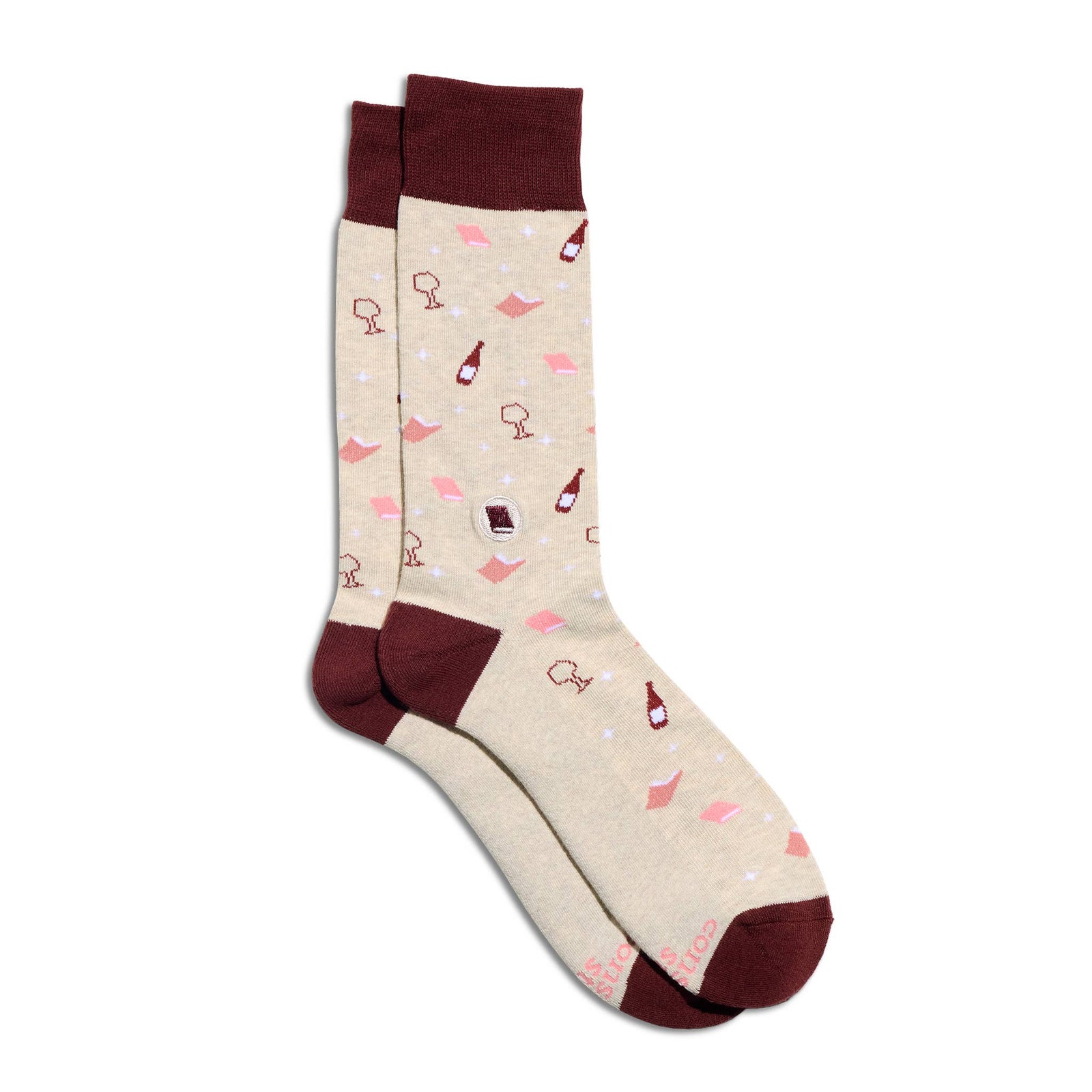 Socks that Give Books | Books and Wine - Gifts for Readers BookGeek