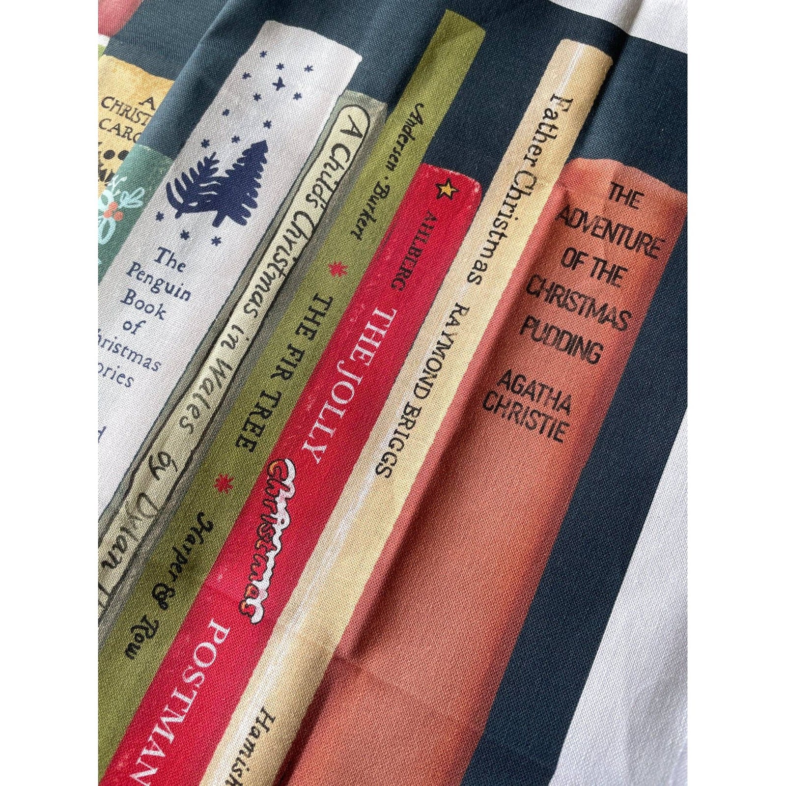 The Christmas Library - tea towel BookGeek