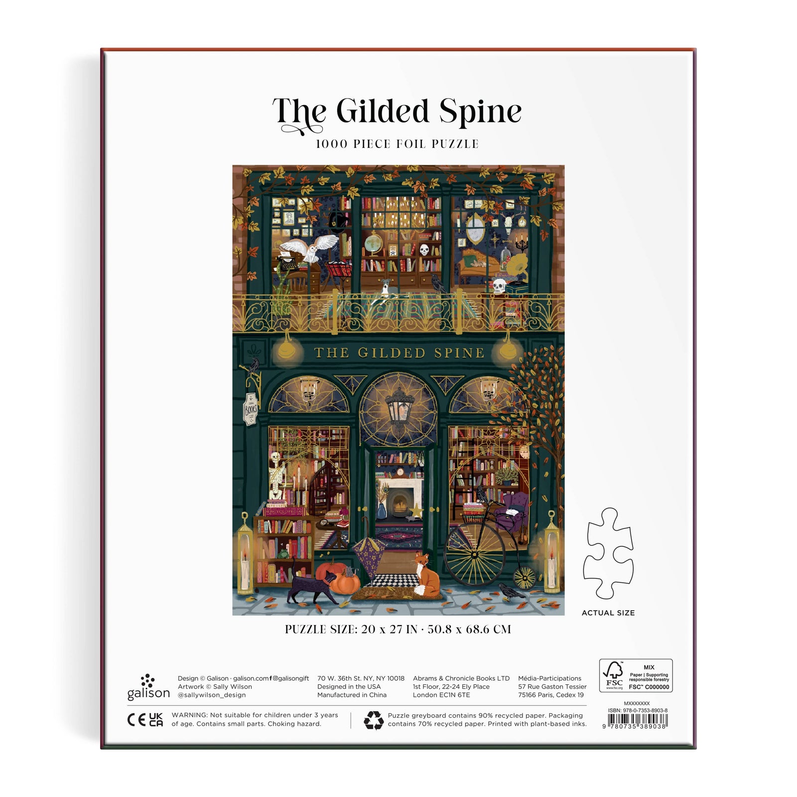 The Gilded Spine Foil Puzzle BookGeek