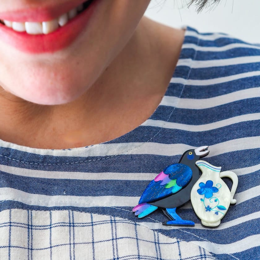 Thirsty Work Brooch BookGeek