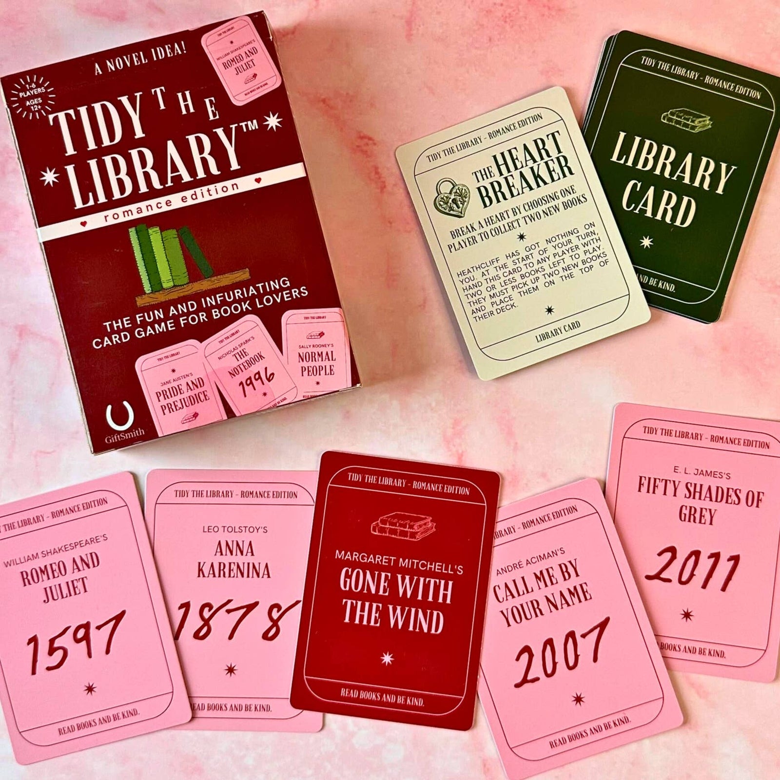 TIDY THE LIBRARY: The Romance Edition - Bookish Card Game BookGeek