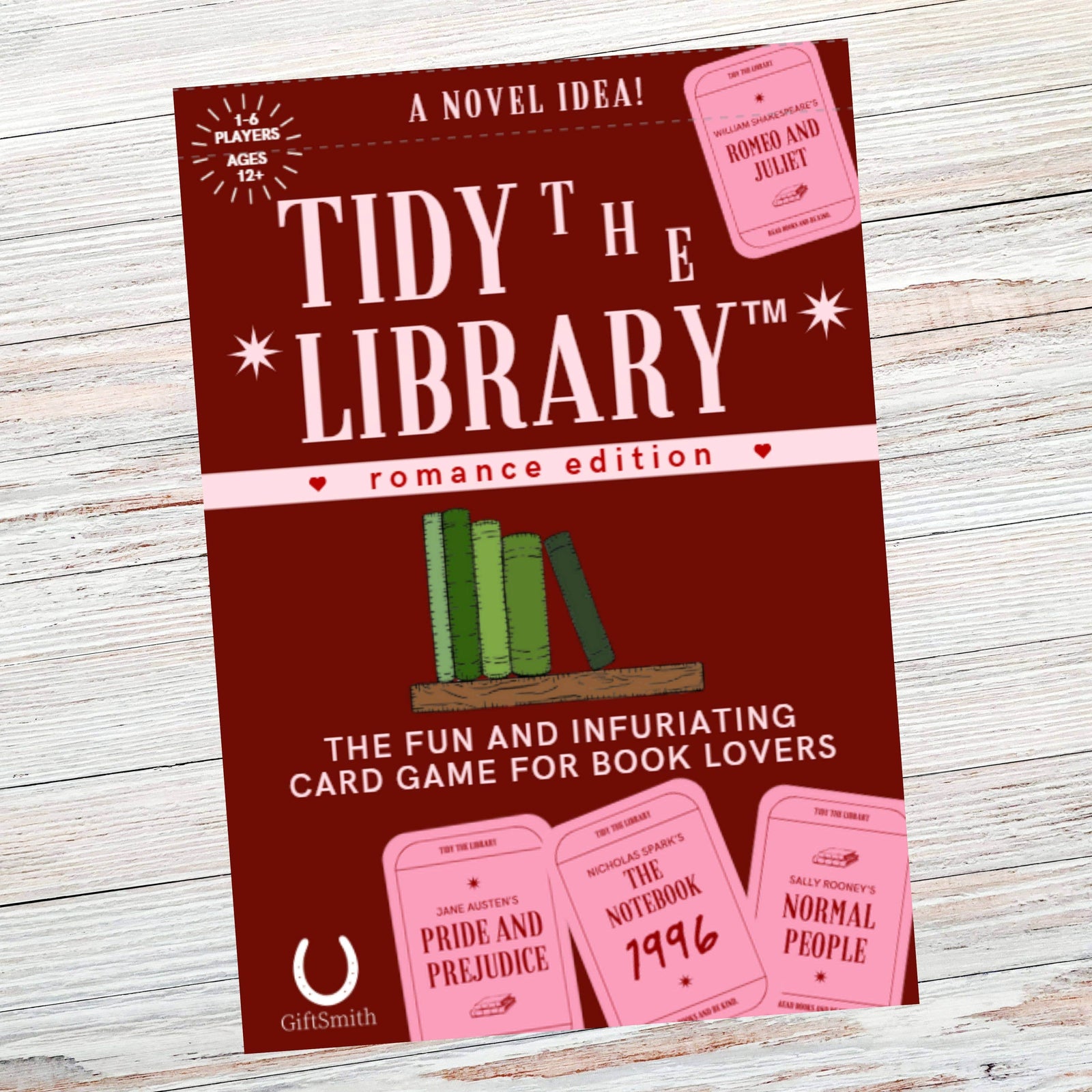 TIDY THE LIBRARY: The Romance Edition - Bookish Card Game BookGeek