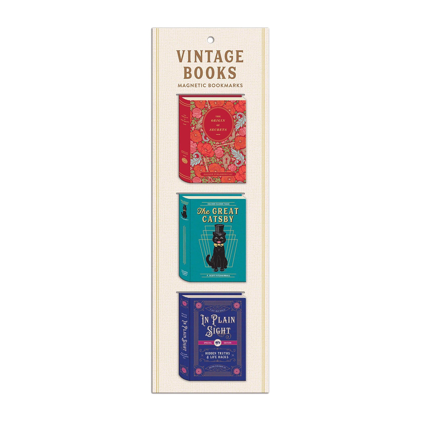 Vintage Books Magnetic Bookmarks BookGeek