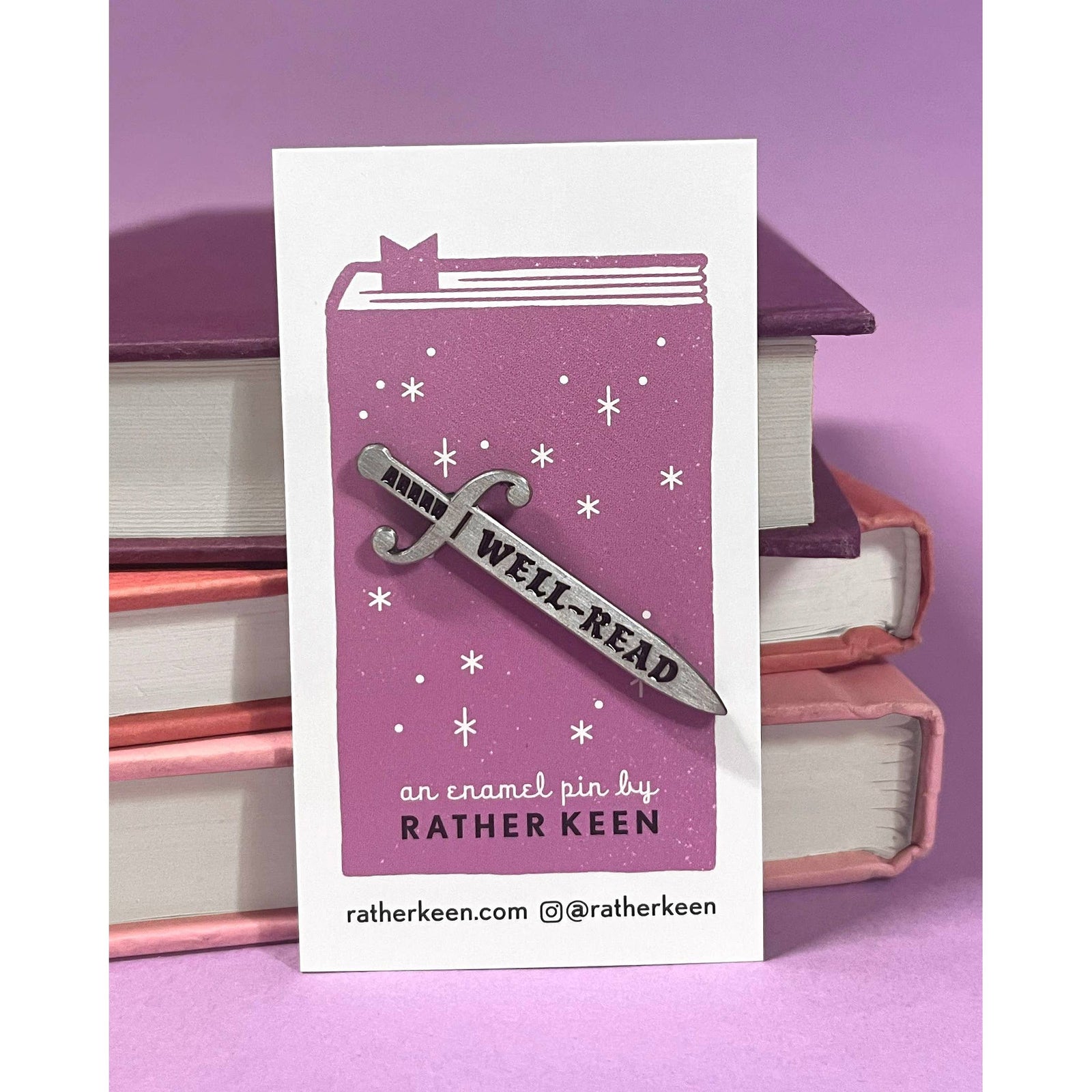 Well-Read Sword pin BookGeek