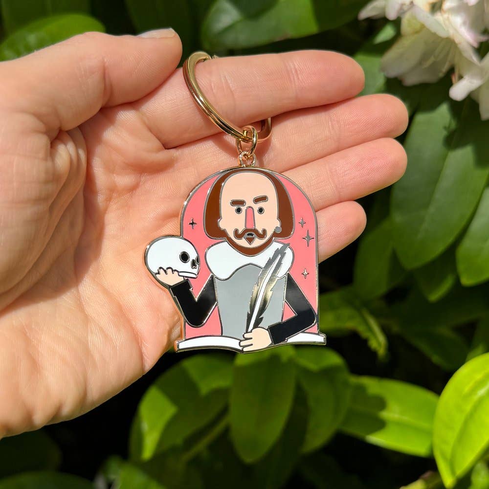 William Shakespeare KeyChain Literary Gift & London Souvenir BookGeek