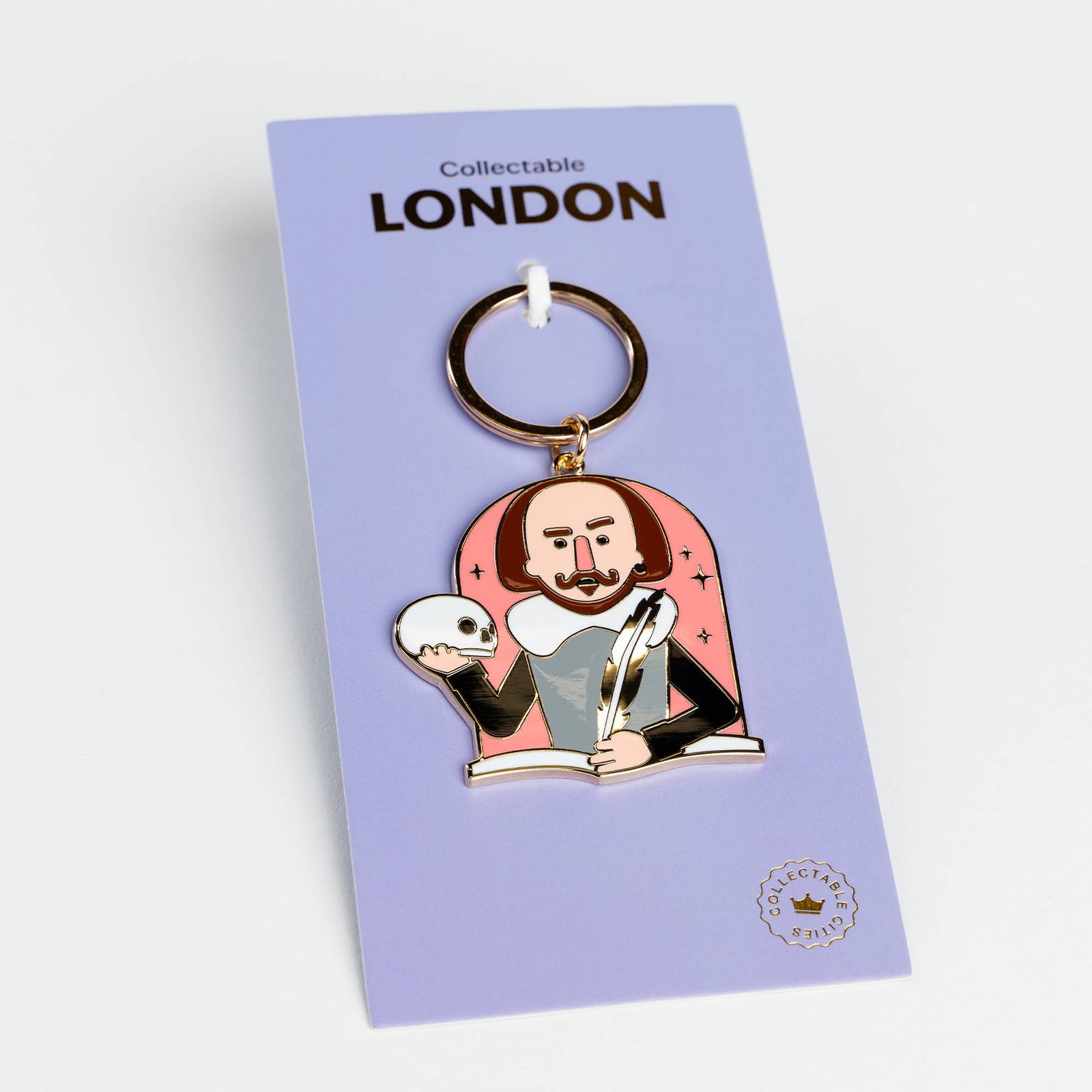 William Shakespeare KeyChain Literary Gift & London Souvenir BookGeek