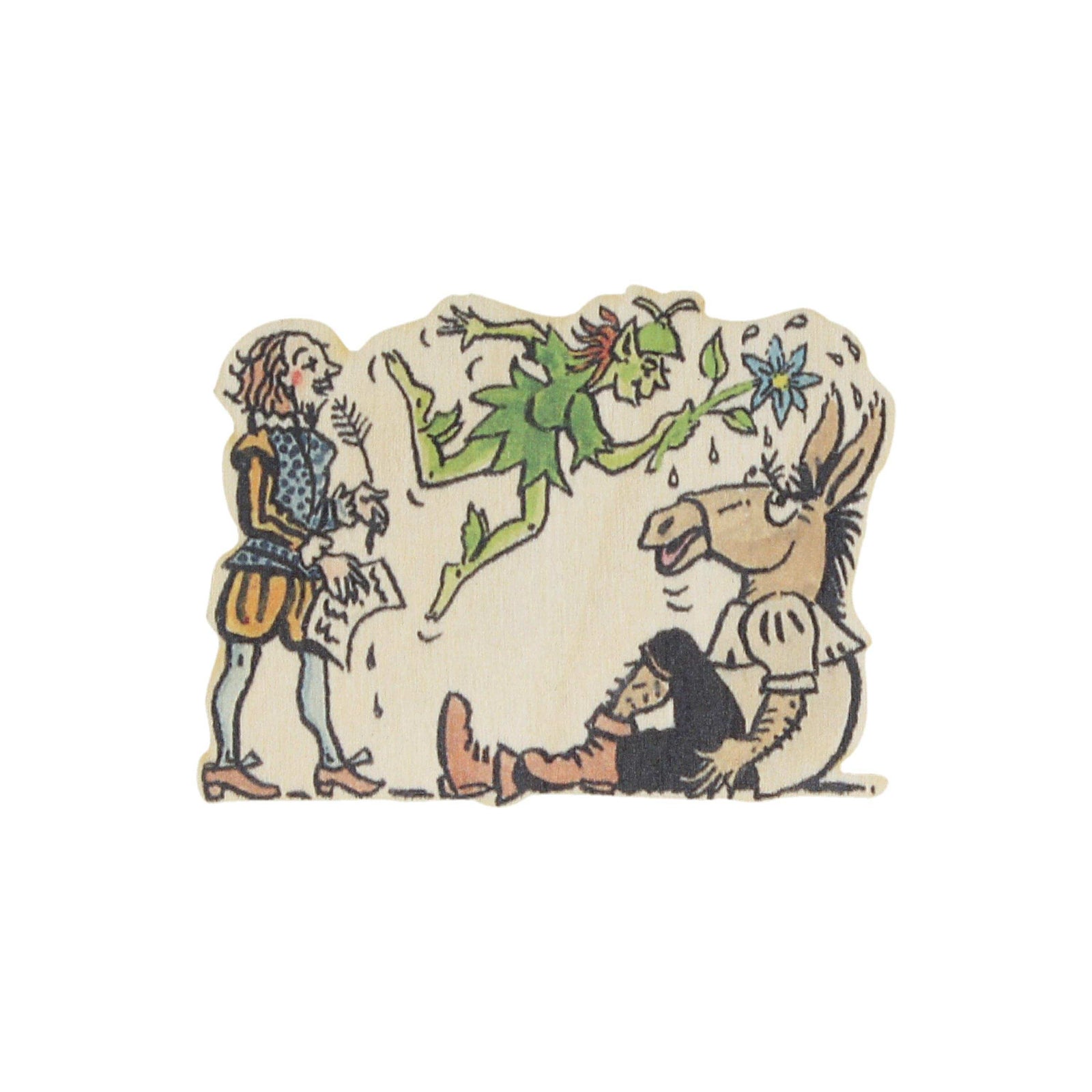 William Shakespeare Wooden Magnet BookGeek