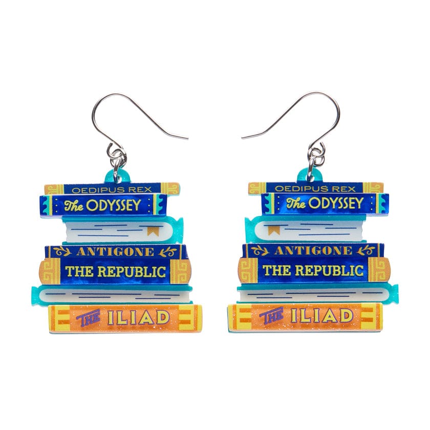 Words of the Wise Drop Earrings BookGeek