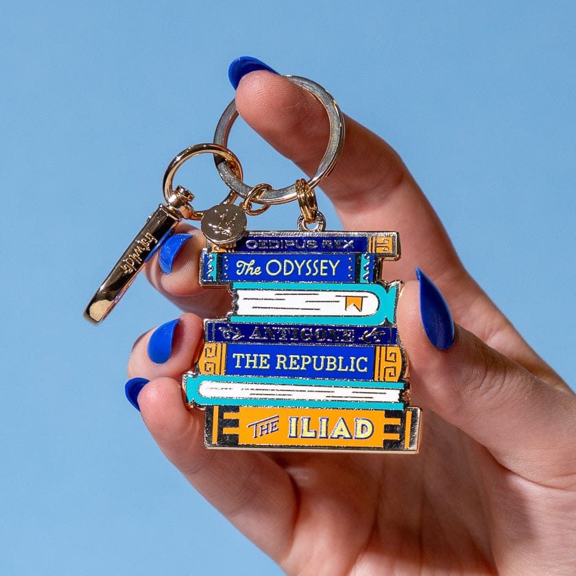 Words of the Wise Enamel Key Ring BookGeek