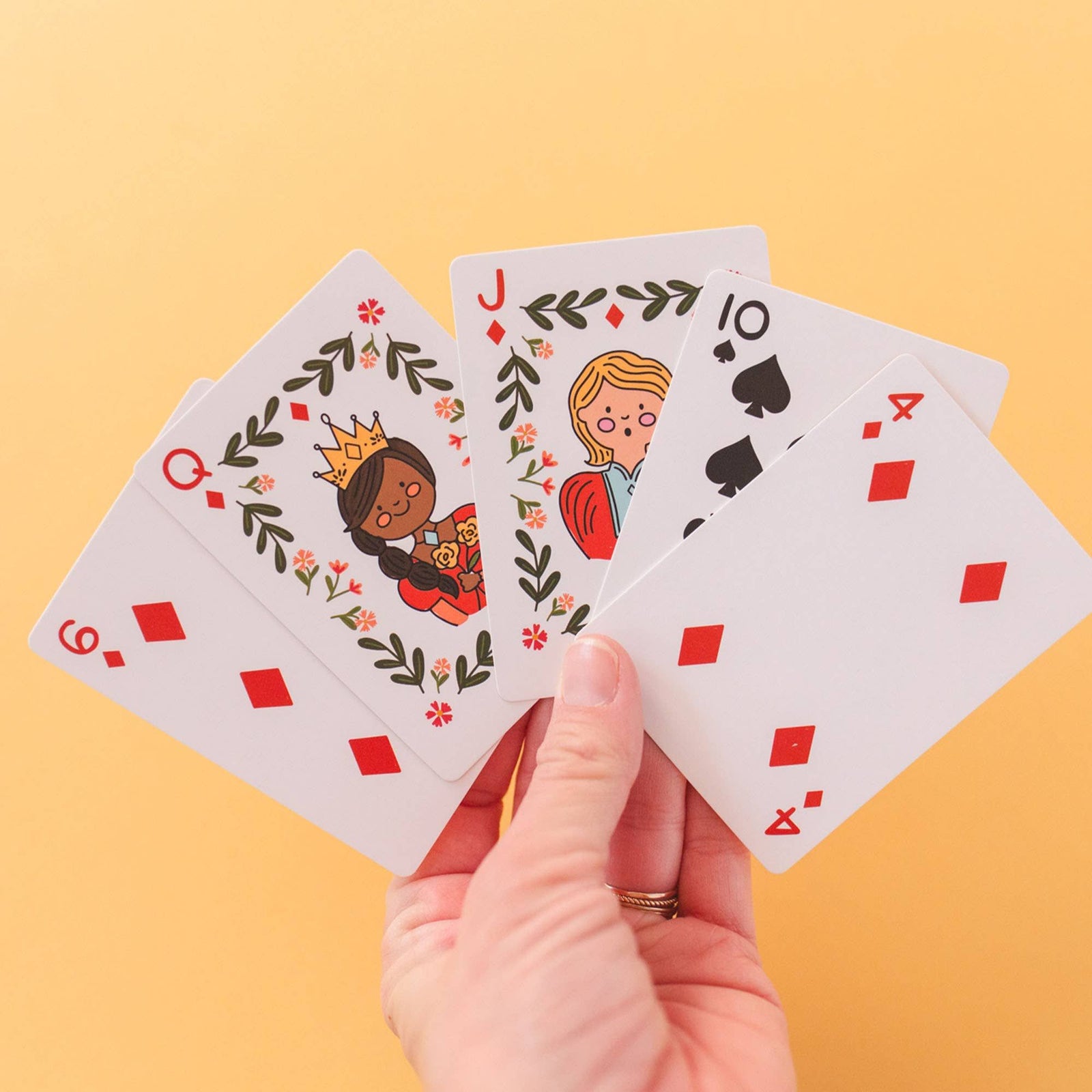 Yellow Library Card Deck Of Playing Cards BookGeek