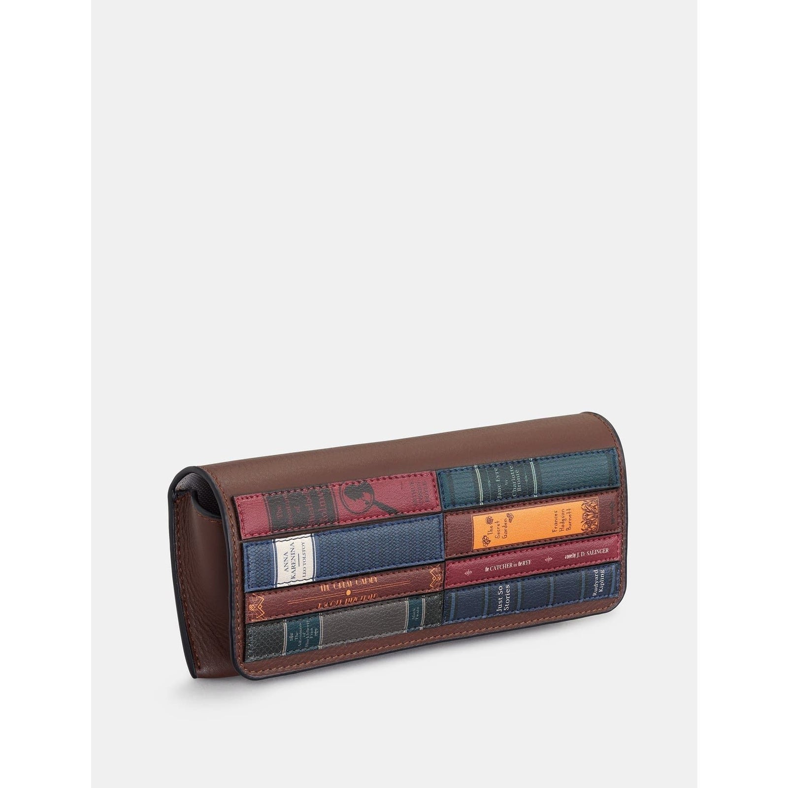 Bookworm Brown Leather Glasses Case BookGeek