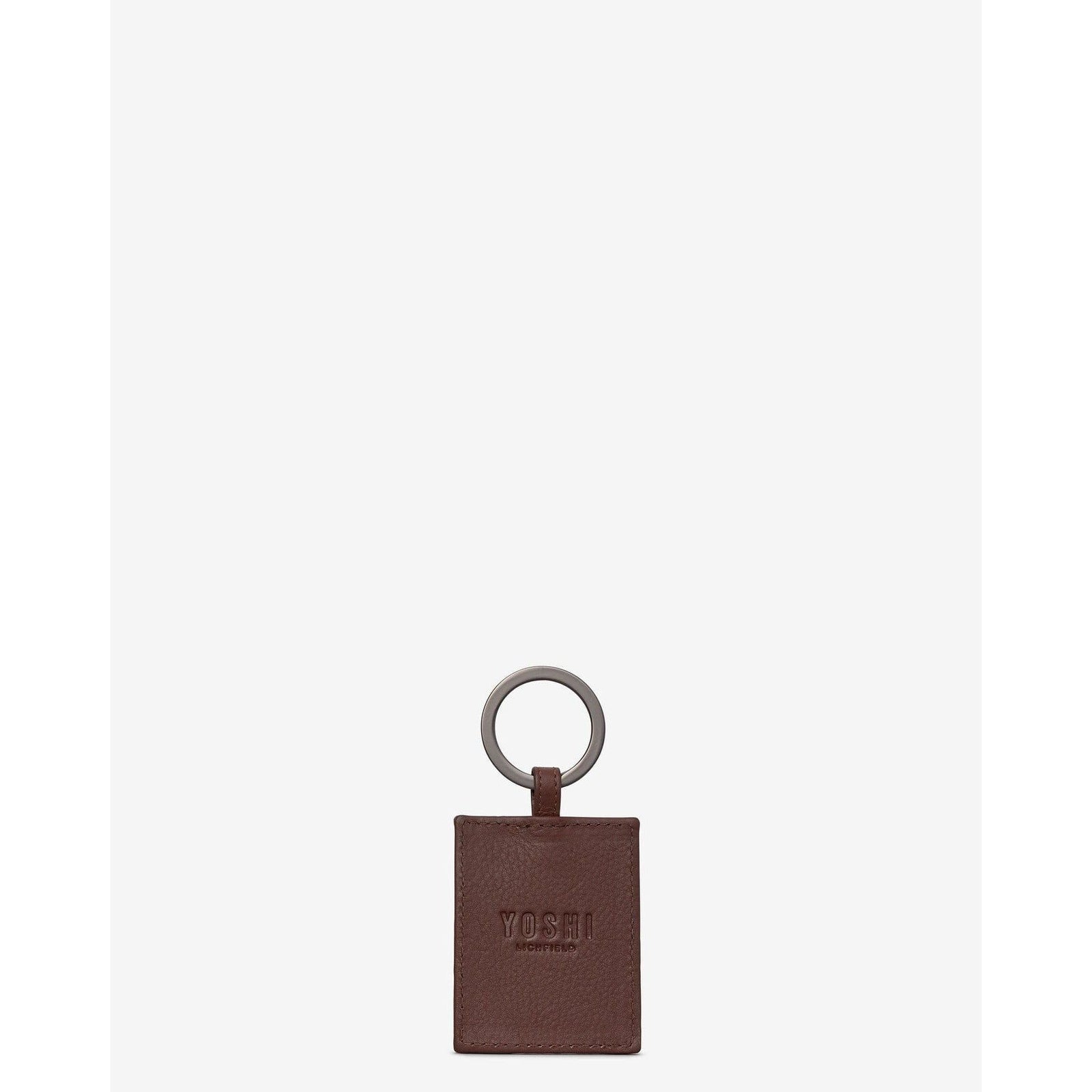 Bookworm Brown Leather Keyring BookGeek