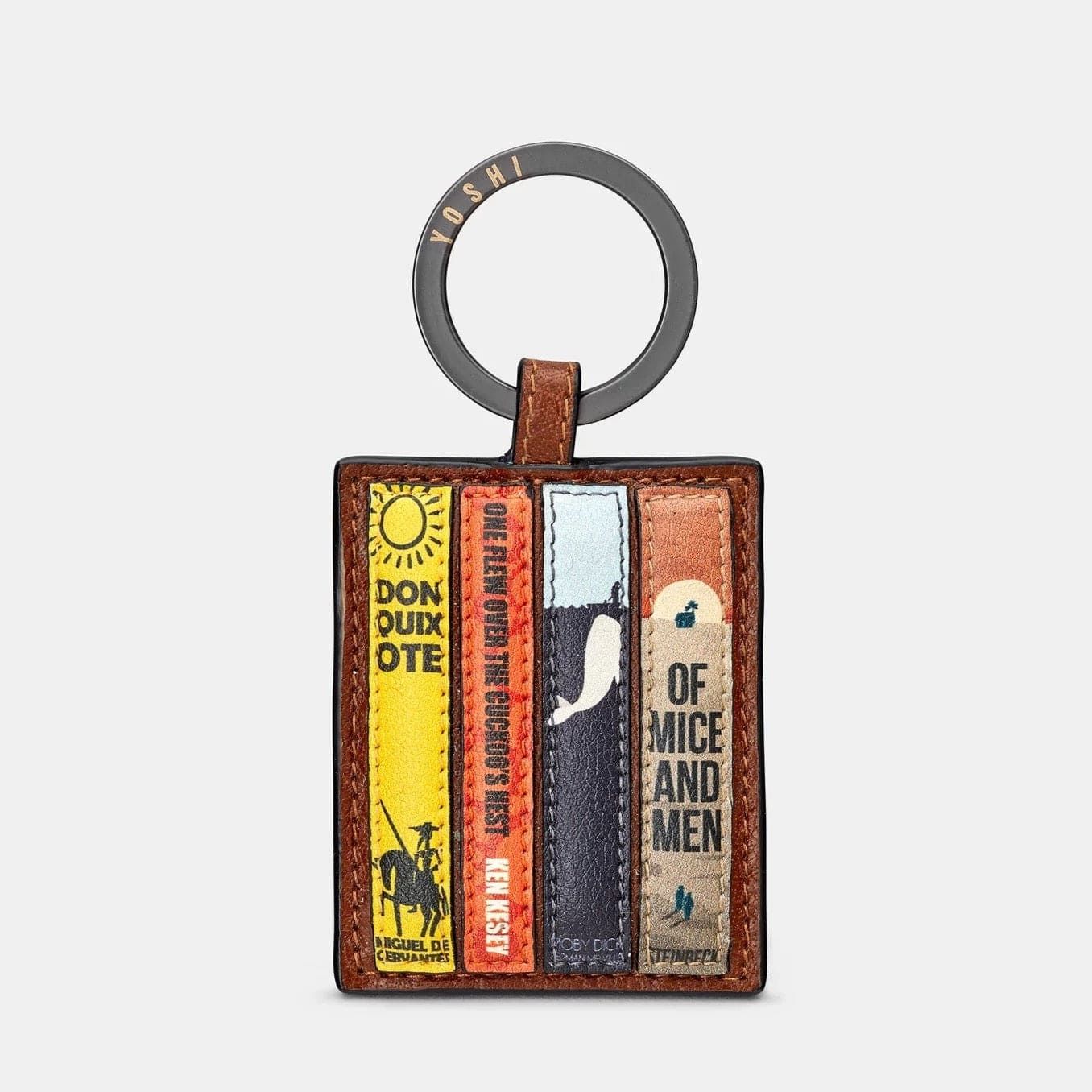 Bookworm Leather Keyring BookGeek