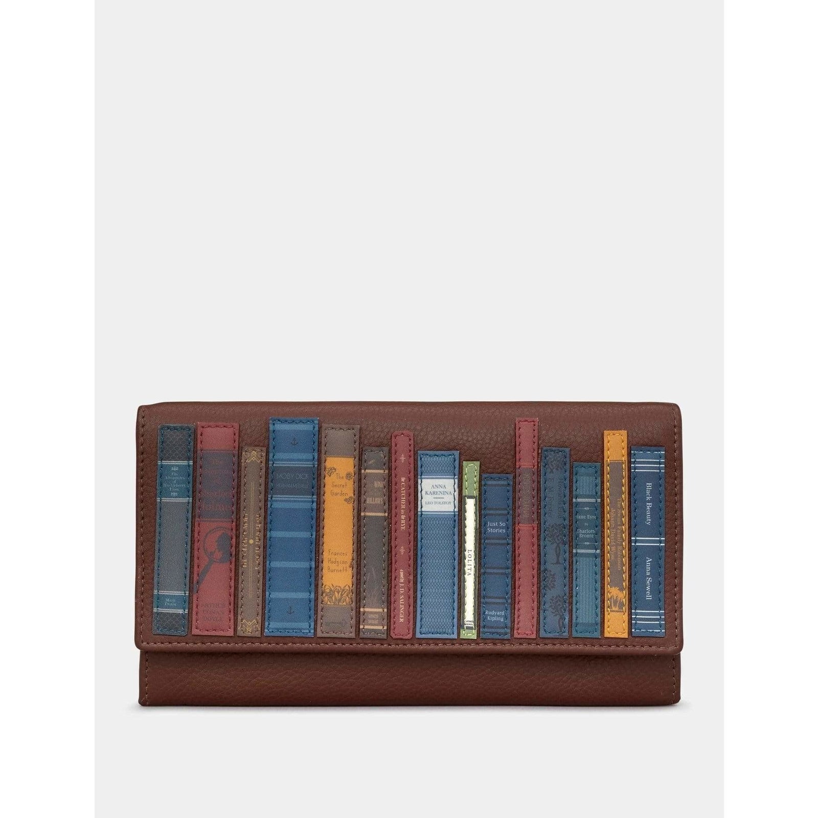 Brown Bookworm Front Flap Purse BookGeek