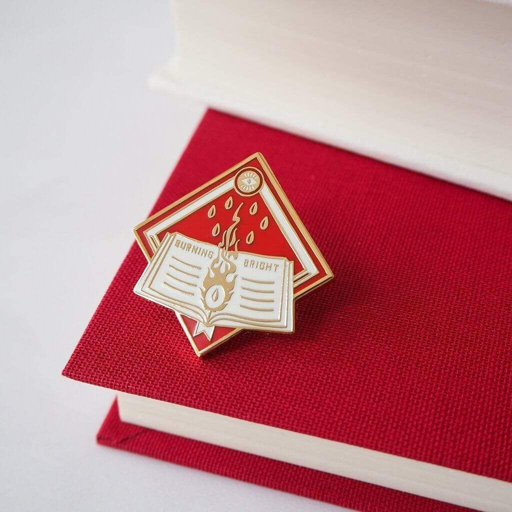Burning Bright Enamel Pin BookGeek