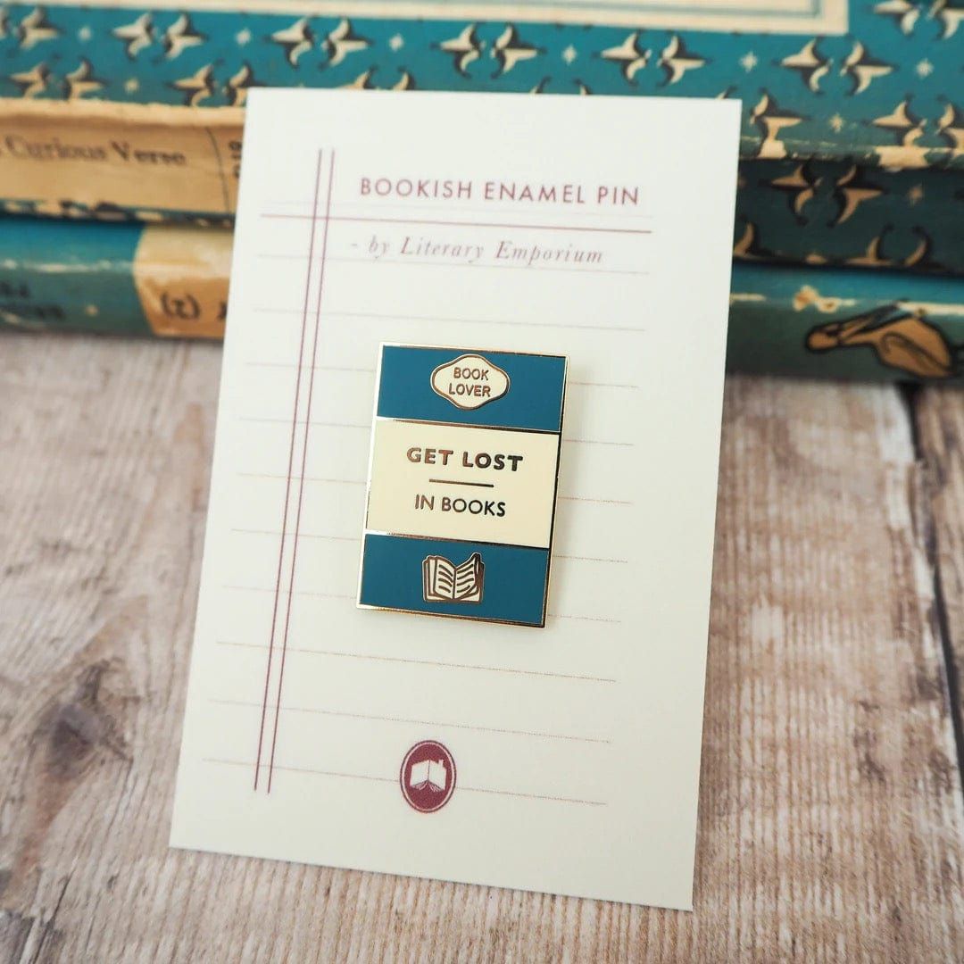 Get Lost in Books Enamel Pin BookGeek
