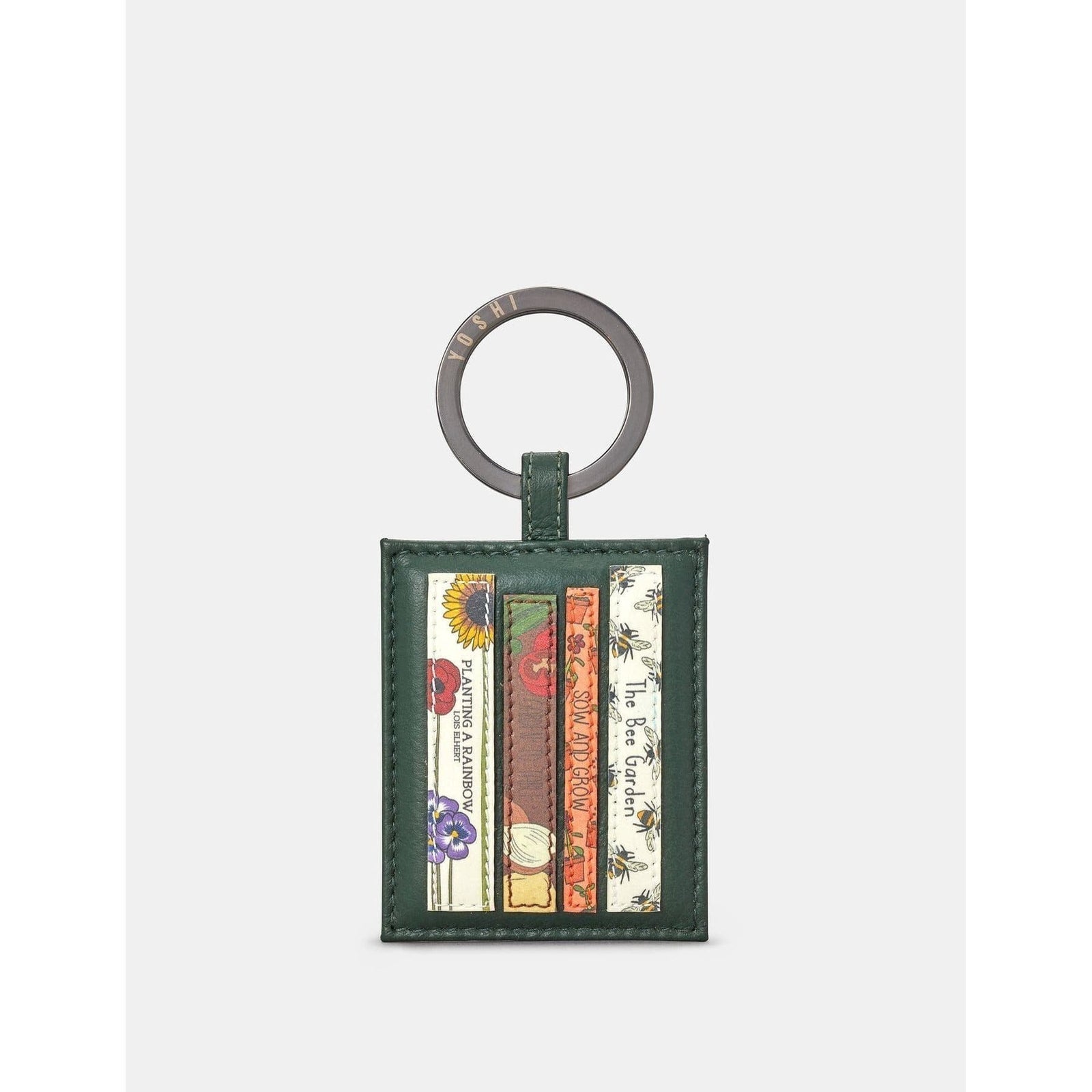Green Fingers Bookworm Leather Keyring BookGeek