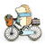 Henrietta Biking Enamel Pin BookGeek