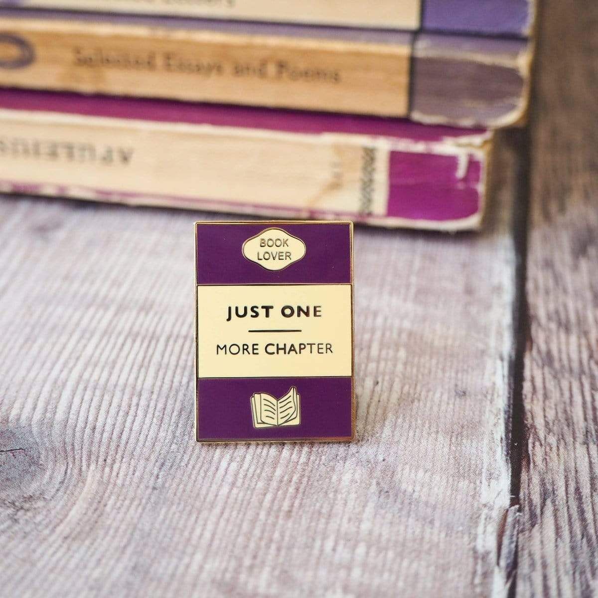 Just One More Chapter Enamel Pin BookGeek