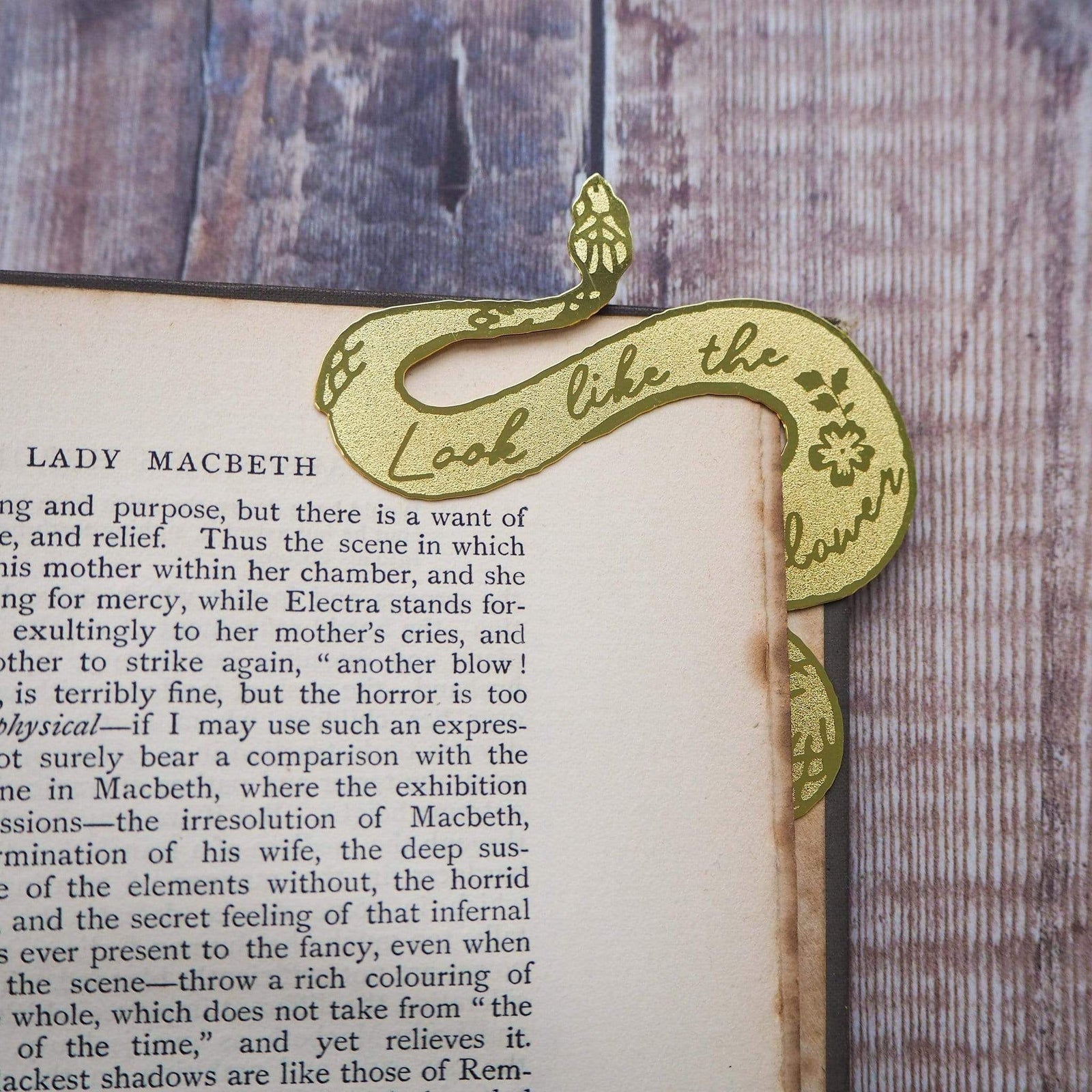 Lady Macbeth Brass Bookmark BookGeek