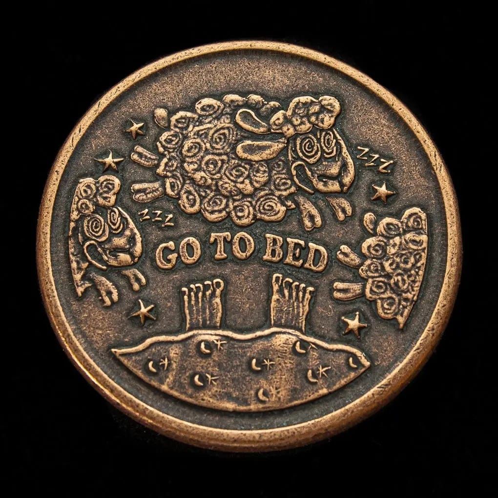 One More Chapter / Go to Bed Copper Decision Maker Coin BookGeek