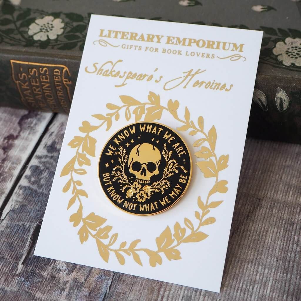 Ophelia Shakespeare Enamel Pin BookGeek