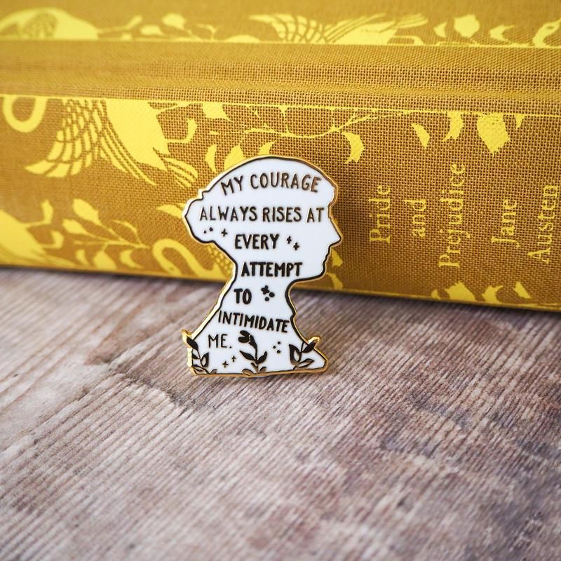 Pride and Prejudice Courage Enamel Pin BookGeek