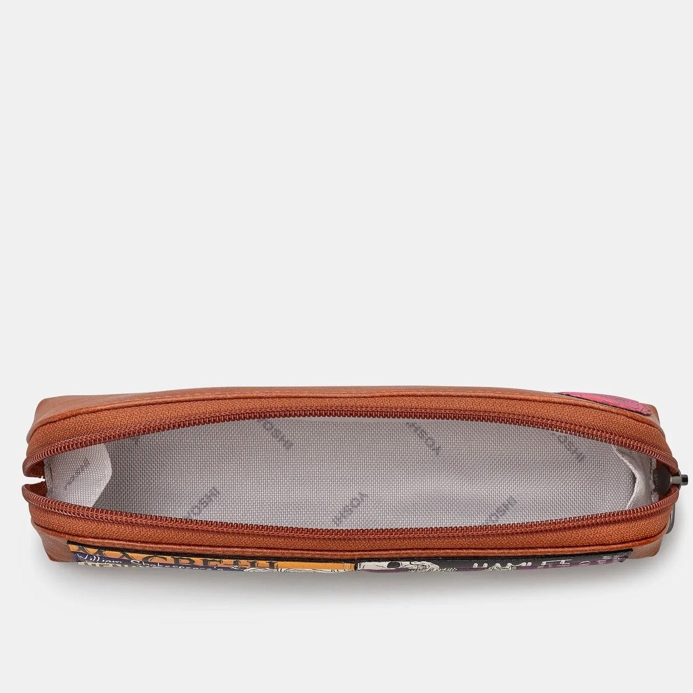 Shakespeare Bookworm Brown Leather Pencil Case BookGeek