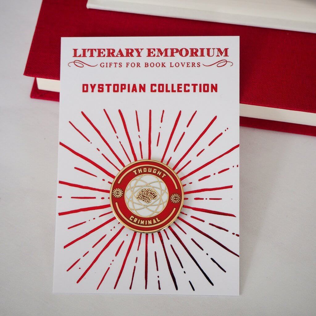 Thought Criminal Enamel Pin BookGeek