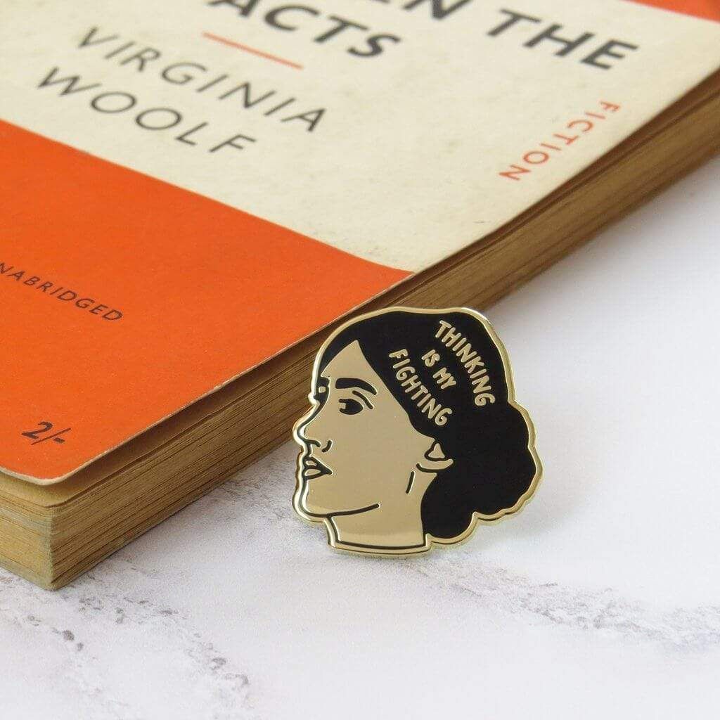 Virginia Woolf Enamel Pin BookGeek