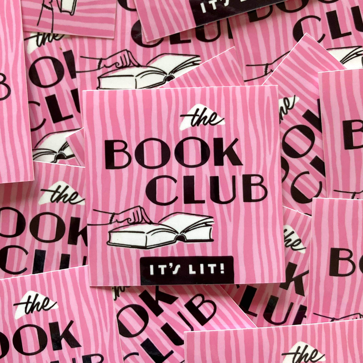 1950s Book Club Vinyl Sticker BookGeek