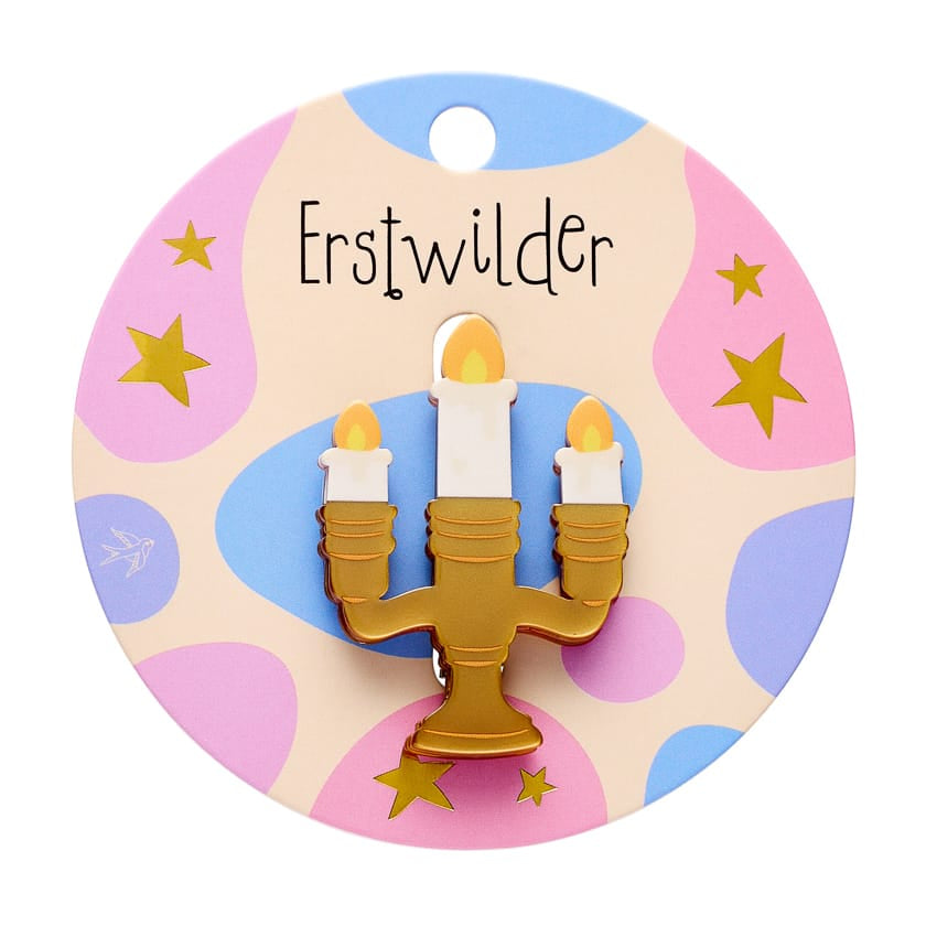 Candelabra Simplified Mini Brooch