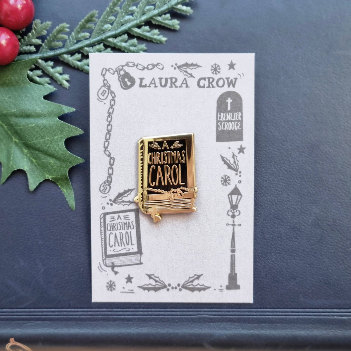A Christmas Carol Book Enamel Pin BookGeek